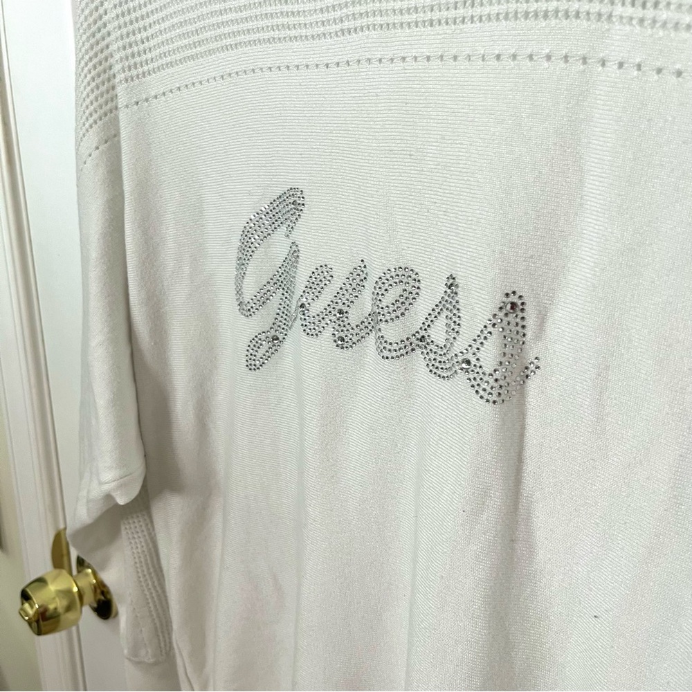 ✧・゚guess bedazzled logo white sweater - Picture 3 of 6